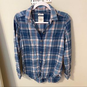 Boyfriend Fit American Eagle Plaid Shirt